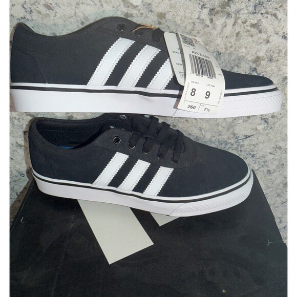 New Adidas Adi Ease Black White Casual Suede Shoes Sneakers [HQ6432] NIB DS main image 5